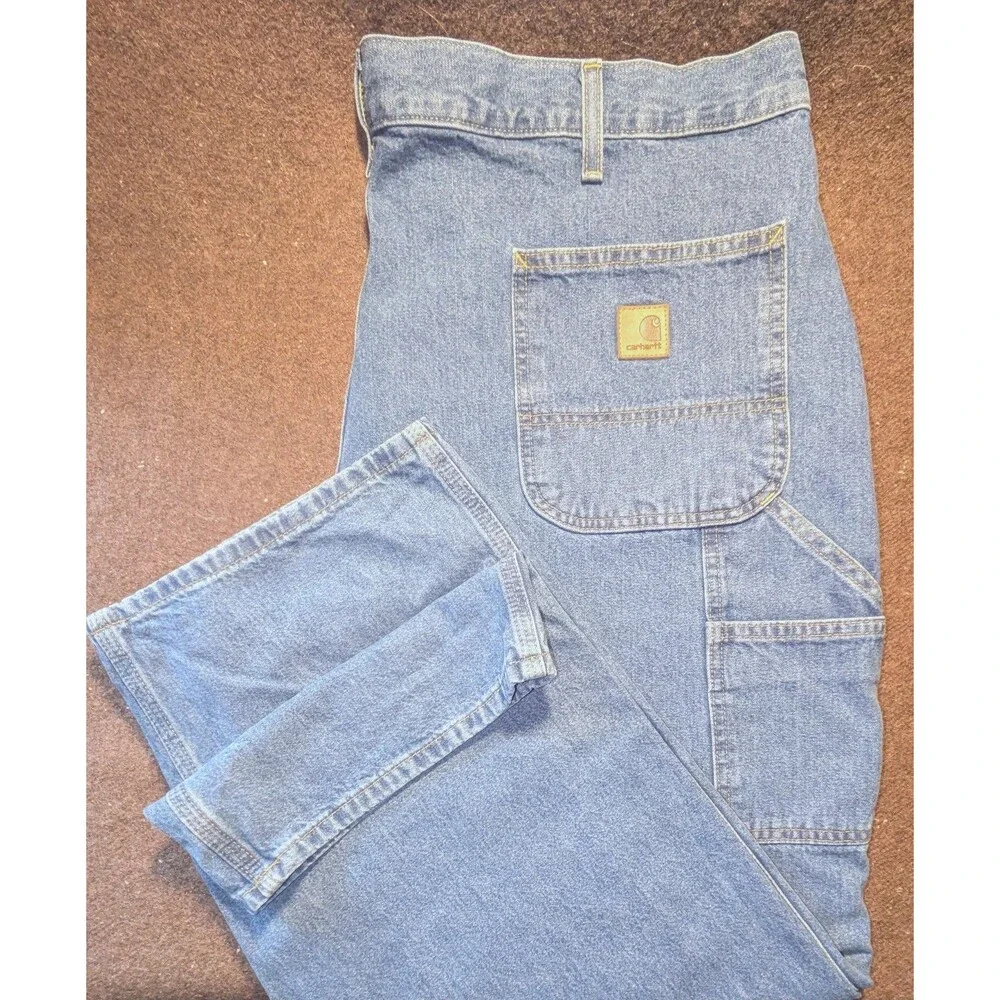 Carhartt B13 STW Vintage 2001 Carpenter Pants 44x28 Denim Workwear     3
